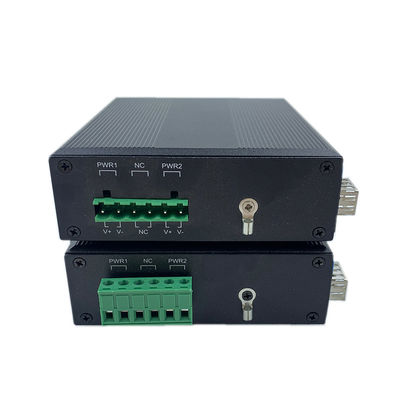 سوئیچ شبکه صنعتی گیگابیت فیبر دین ریل 6KV Surge IP40 بدون فن بدون مدیریت
