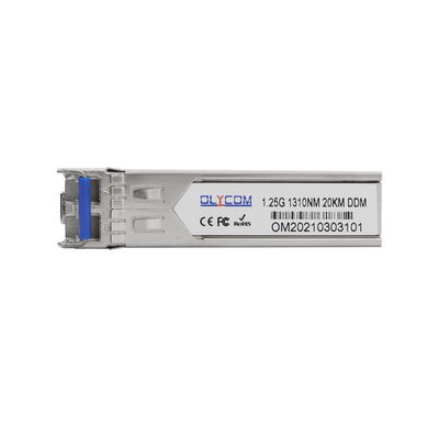 1.25Gb/S ماژول SFP گیرنده ماژول گیگابیت اترنت LR 20km Single Mode CE RoHS
