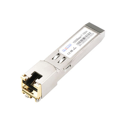 Gigabit RJ45 SFP Module Transceiver 10/100/1000BASE-T بیش از Cat5 UTP کابل گرم قابل وصل