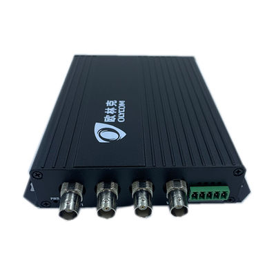 CVI TVI Audio Video Digital Optical Converter 4 پورت مانیتور صنعتی سیاه
