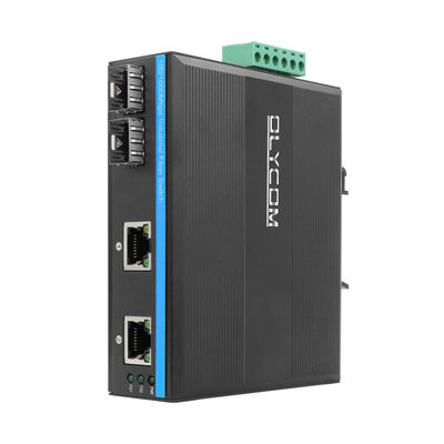 سوئیچ شبکه صنعتی Olycom 100M / 1G SFP فیبر غیر مدیریت شده بدون فن IP40 DC12V
