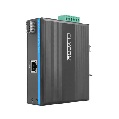 مبدل رسانه های صنعتی PoE 15.4W 30W غیر مدیریت شده Fast Ethernet DIN Rail CE Mini Size