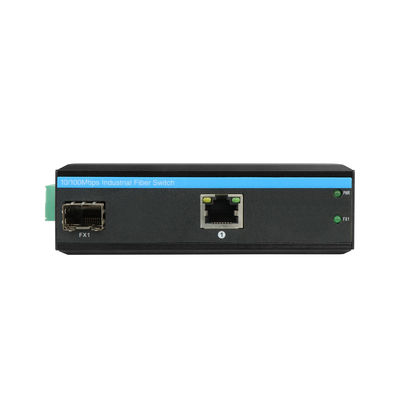 مبدل رسانه های صنعتی PoE 15.4W 30W غیر مدیریت شده Fast Ethernet DIN Rail CE Mini Size
