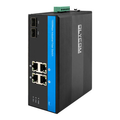 OEM Din Mount Ethernet Industrial Network Switch دو پورت فیبر صنعتی فیبر صنعتی 1000M
