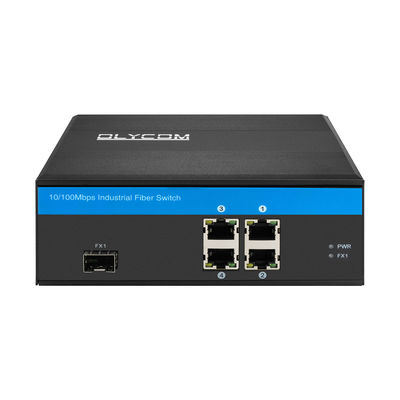 سوئیچ فیبر صنعتی 5 پورت اترنت سریع 10/100M ریل DIN بدون مدیریت بدون فن CE