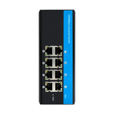 8 پورت E-Mark سخت شده PoE سوئیچ 240W گیگابیت اترنت DC48V غیر مدیریت شده Din Rail