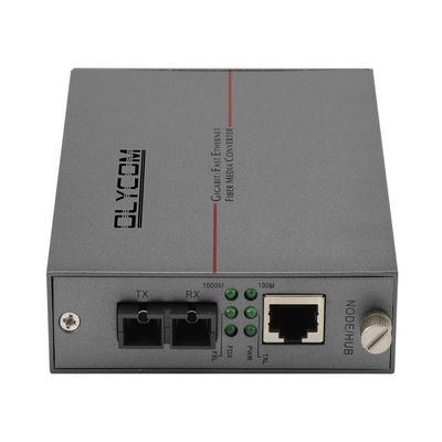تبدیل کننده رسانه فیبر تک حالت گیگابیت اترنات DC5V 2U شاسی نصب نشده
