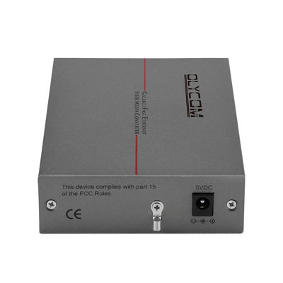 تبدیل کننده رسانه فیبر تک حالت گیگابیت اترنات DC5V 2U شاسی نصب نشده