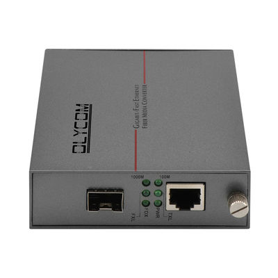 گگابیت غیر مدیریت شده فیبر نوری اترنت رسانه تبدیل کننده SFP اسلات DC5V قفسه نصب شده