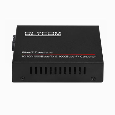 مبدل رسانه Gigabit POE 15.4W 30W Unmanaged Active PoE Duplex SM MM فیبر