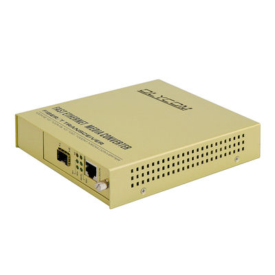 SFP واحد فیبر رسانه تبدیل 10/100Mbps AC ورودی غیر مدیریت شده LFPT 2KM 20KM CE