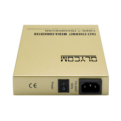 SFP واحد فیبر رسانه تبدیل 10/100Mbps AC ورودی غیر مدیریت شده LFPT 2KM 20KM CE