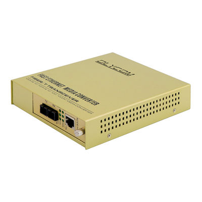 گگابیت غیر مدیریت شده رسانه تبدیل AC ورودی 2-Core SingleMode SC پورت 100KM Max