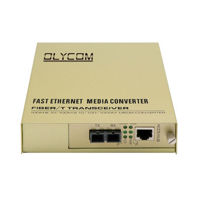 گگابیت غیر مدیریت شده رسانه تبدیل AC ورودی 2-Core SingleMode SC پورت 100KM Max