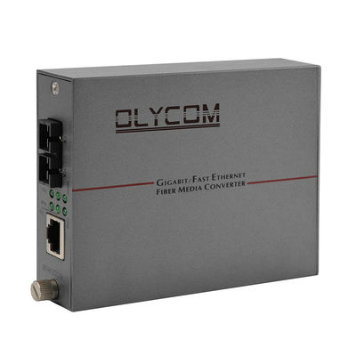 30W PoE Media Converter Gigabit Fiber Optic Ethernet Rack Mounted Duplex SC Port AC Input (معکوس کننده رسانه های 30 وات PoE)