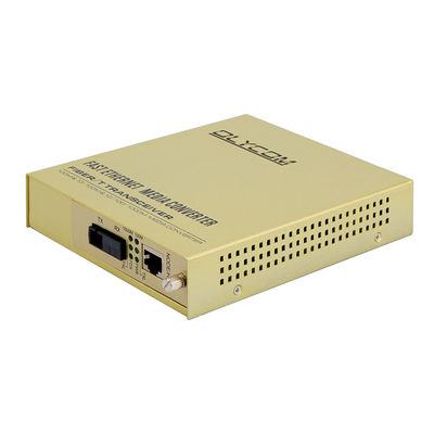 تبدیل کننده رسانه ای فیبر اترنت تک هسته ای WDM 1310/1550nm 220V AC