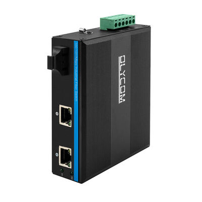کانکتور POE SC دو فایبر صنعتی سوئیچ هاب با 2 پورت RJ45 سوئیچ شبکه