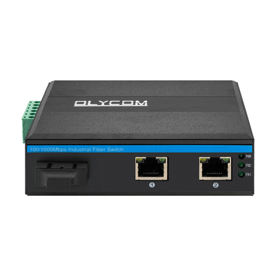 کانکتور POE SC دو فایبر صنعتی سوئیچ هاب با 2 پورت RJ45 سوئیچ شبکه