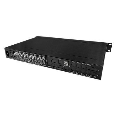16 پورت AHD CVI TVI CVBS ویدئو به فايبر کنورتر HD 1080P CCTV نظارت AC220V
