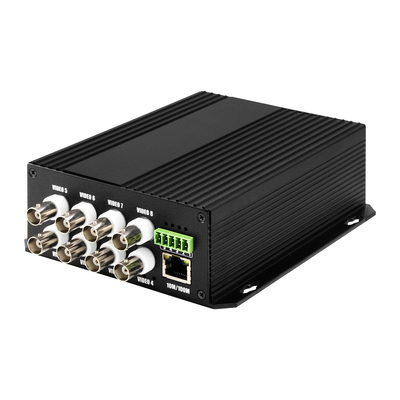 8 پورت CCTV Video Audio Ethernet Dry Contact فايبر رسانه اي کنورتر بادي D5V2A