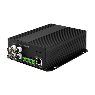 4 کانال CCTV ویدئو آنالوگ به فیبر نوری NTSC/PAL/SECAM سازگار