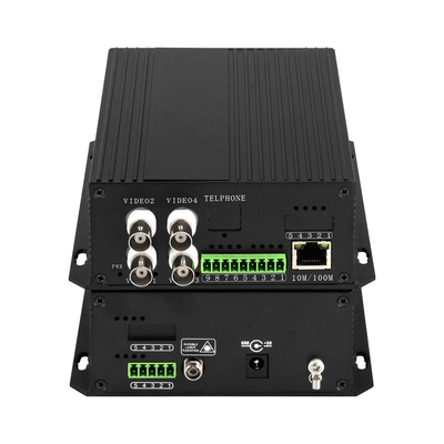 4 کانال CCTV ویدئو آنالوگ به فیبر نوری NTSC/PAL/SECAM سازگار