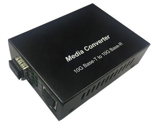 10G RJ45 SFP+ Media Converter 1000M 2.5G سرعت سنجش خودکار 5G بدون مدیریت 12VDC CE