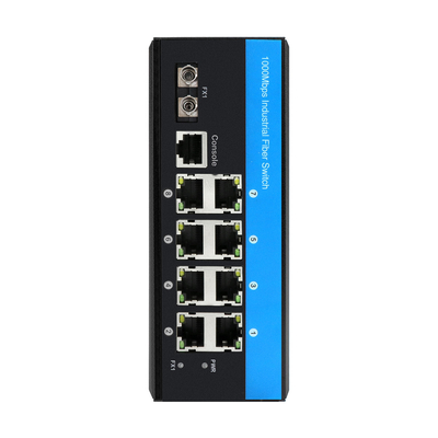 8 پورت ERPS L2+ سوئیچ مدیریت شده صنعتی گیگابیت اترنات ST پورت فیبر SM/MM