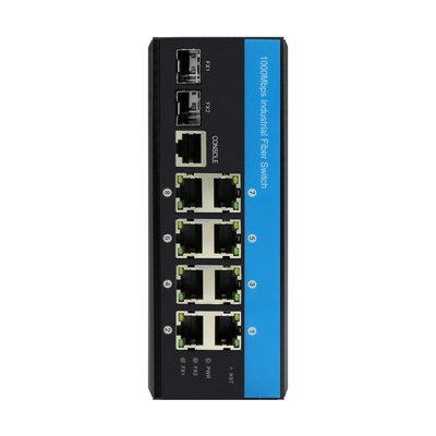اتریتن مدیریت شده صنعتی گیگابیت 2.5G SFP سوئیچ LC کانکتور 8 پورت UTP مس