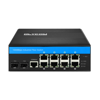 اترنت مدیریت صنعتی Gigabit SFP Switch LC Connector 8 Port 10/100/1000base-T