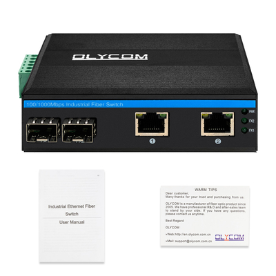 غیر مدیریت شده 4 پورت گگابیت اترنت سوئیچ سخت شده کیس SFP اسلات IP40 DC24V